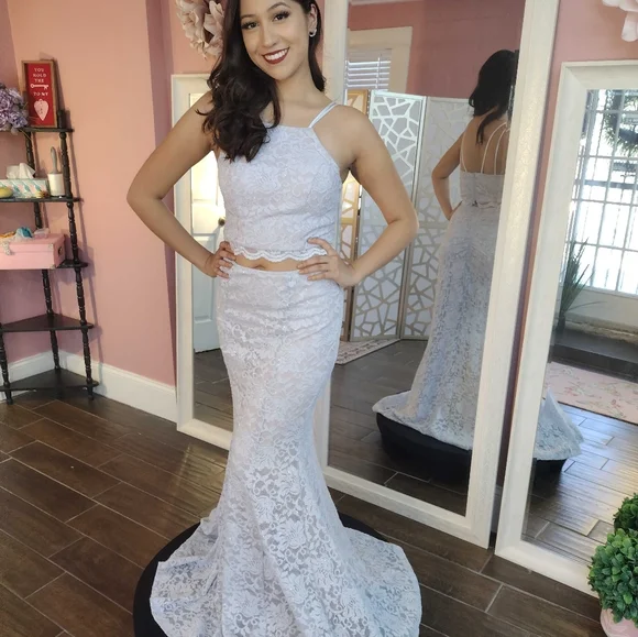 Lace 2 pc Formal Gown